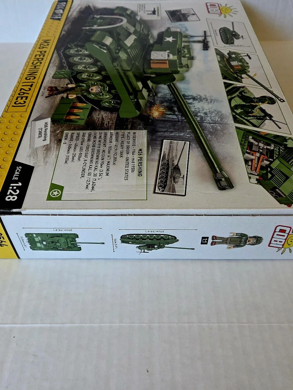 Cobi M26 Pershing Tank Historical Collection WWII 2564 Block Model 904 Piece NIB